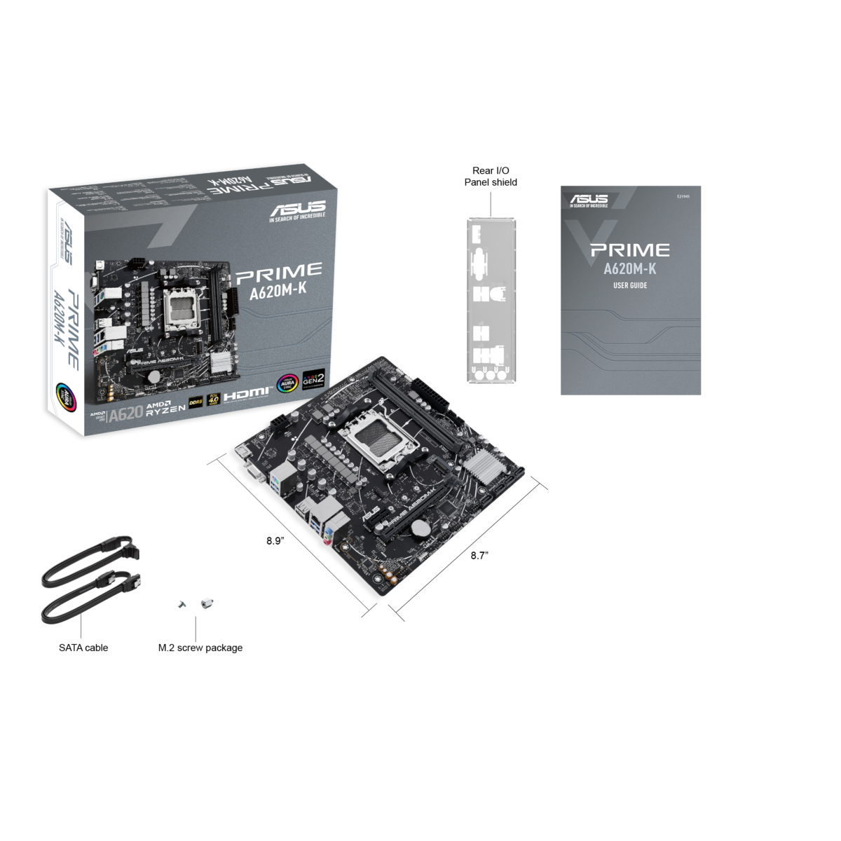 ASUS PRIME A620M-K Hovedkort (Uten WiFi)