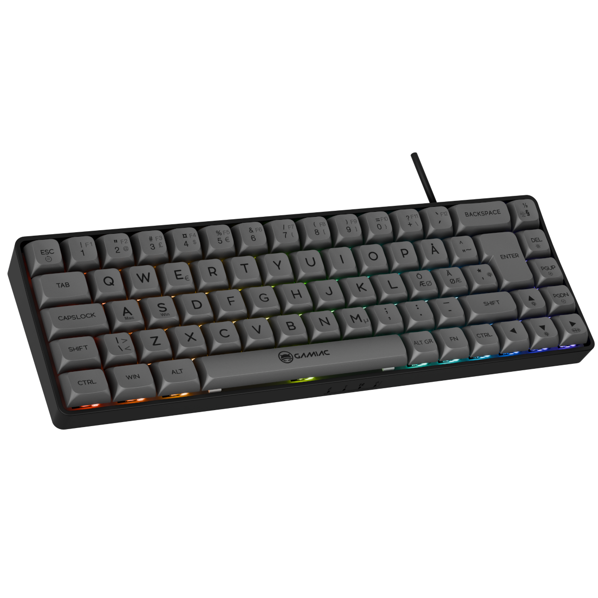 Gamiac TKL69G Black/Grey Tastatur - Kailh Blue