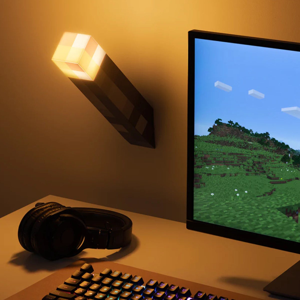 Minecraft Torch Lampe