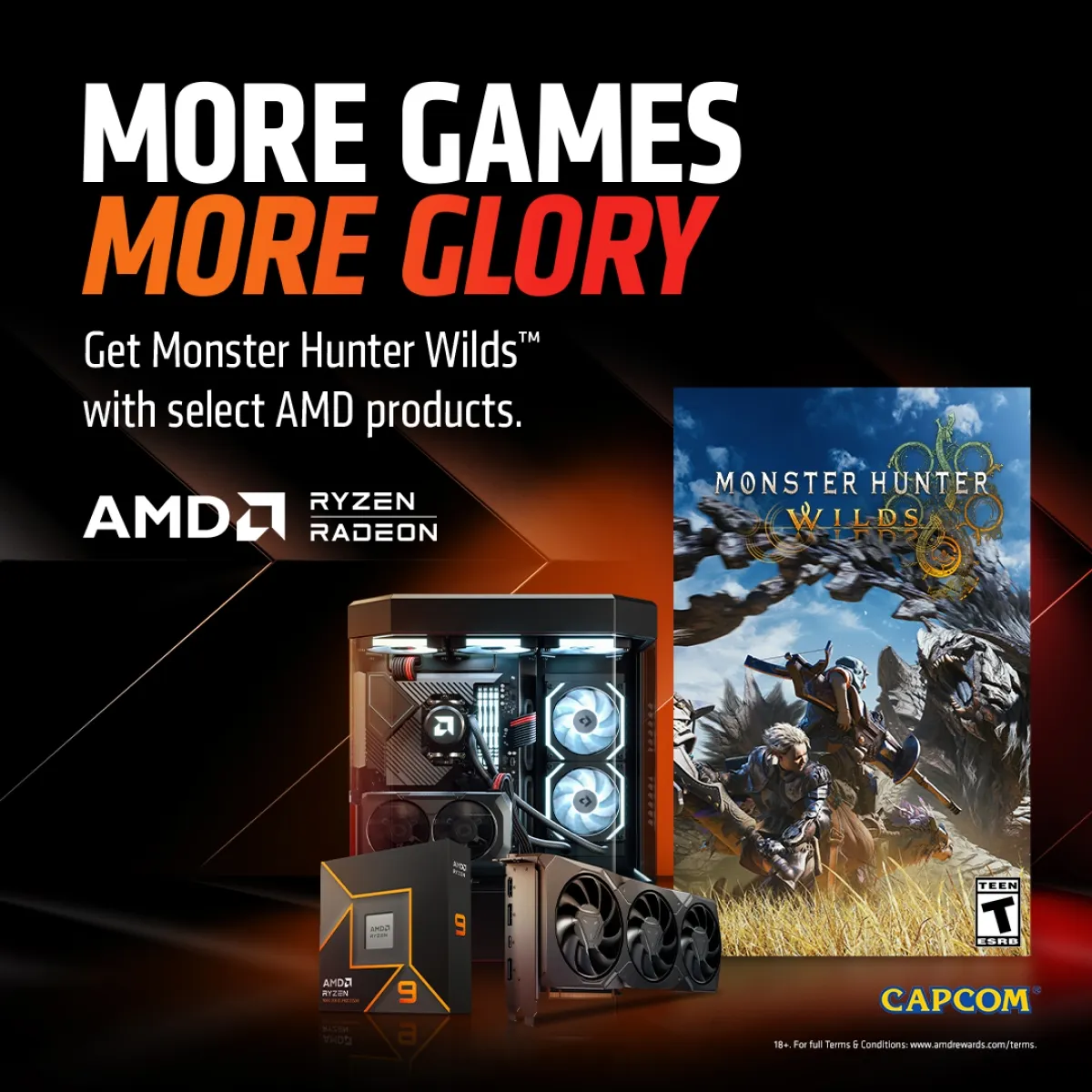 AMD Radeon Monster Hunter: Wilds Game bundle